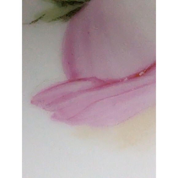 Royal Munich Bowl ZS & Co Bavaria Hand Painted Pink Rose Plate Gold Trim Signed - Picture 4 of 11